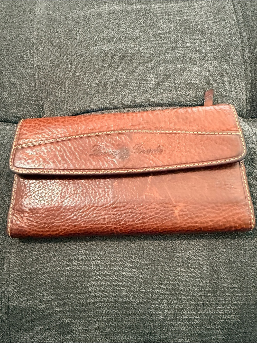 Dooney and Bourke Brown Leather Clutch Wallet